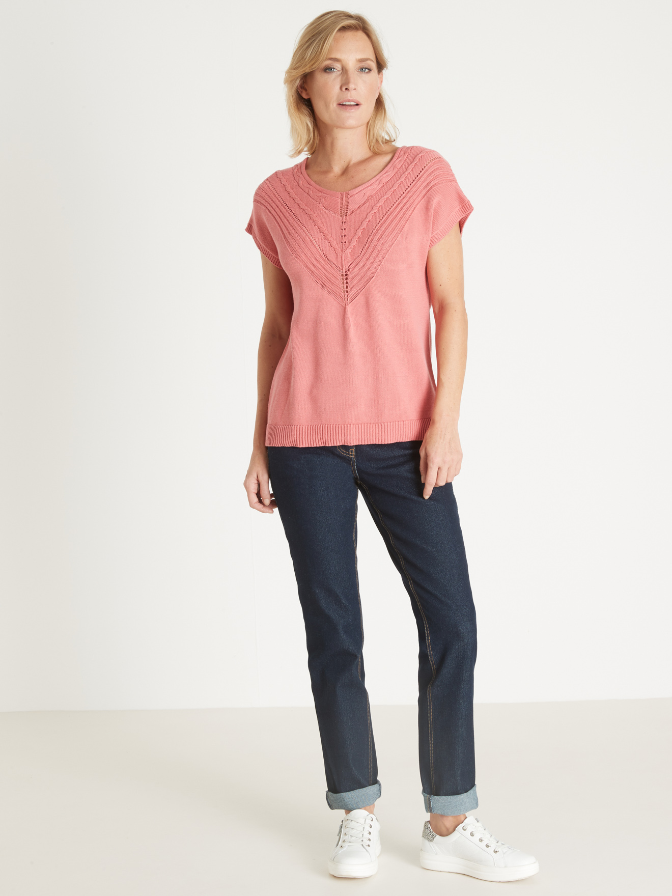 Pull manches courtes en T