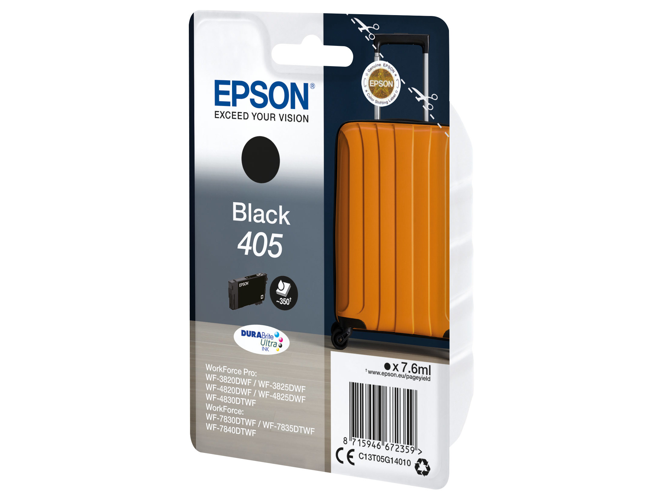 TINTEIRO ORIGINAL EPSON DURABRITE PRETO 405