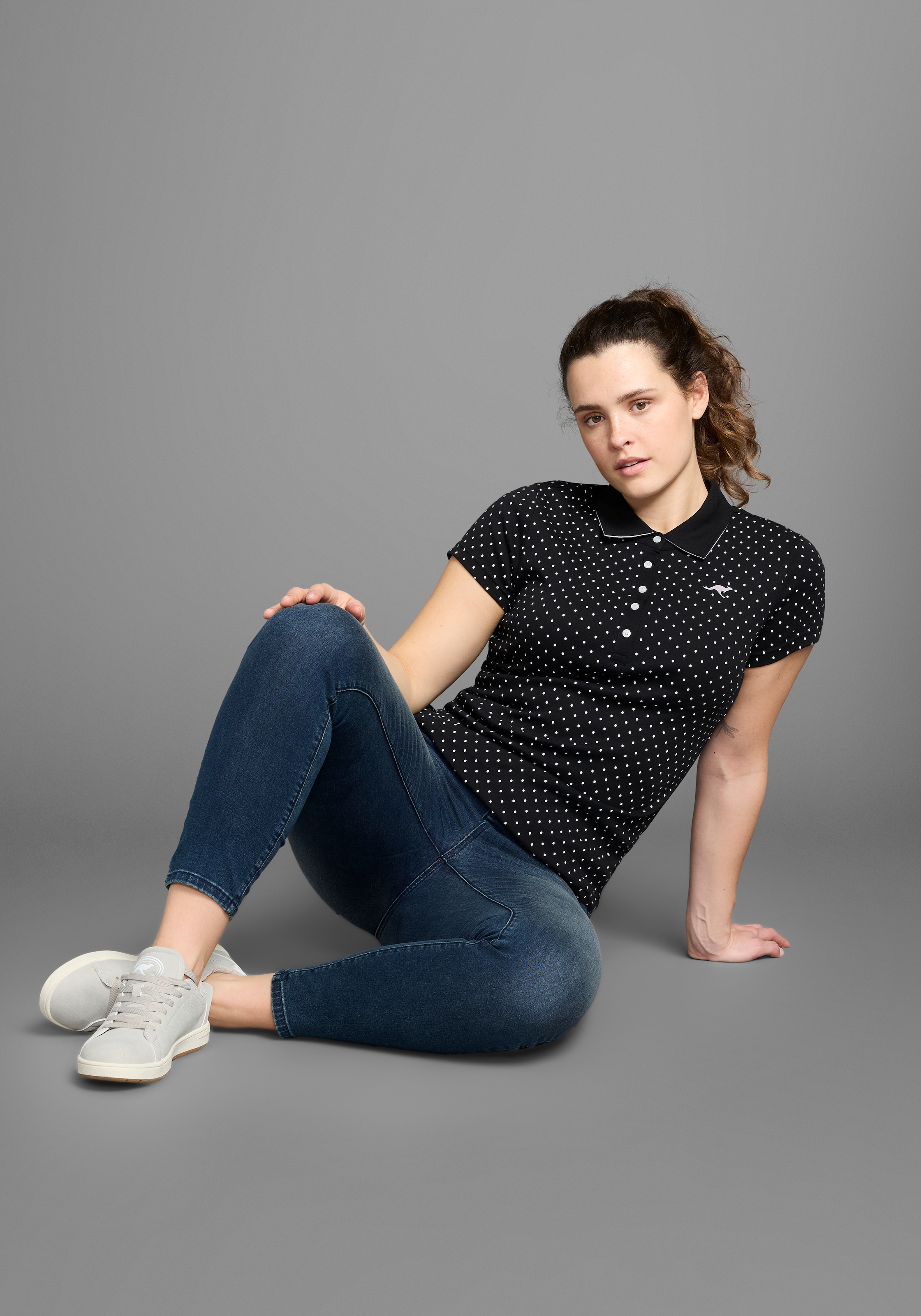 KangaROOS Poloshirt aus weicher Baumwollware, grosse Grössen