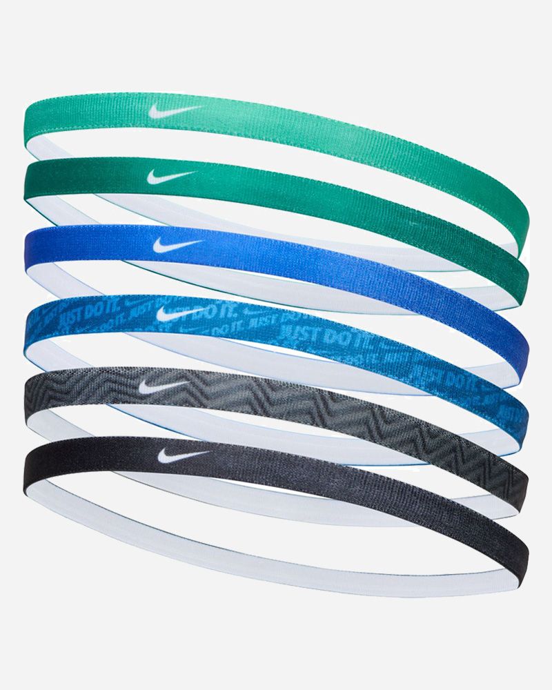 Lot de 6 bandeaux Nike Headband Vert & Bleu