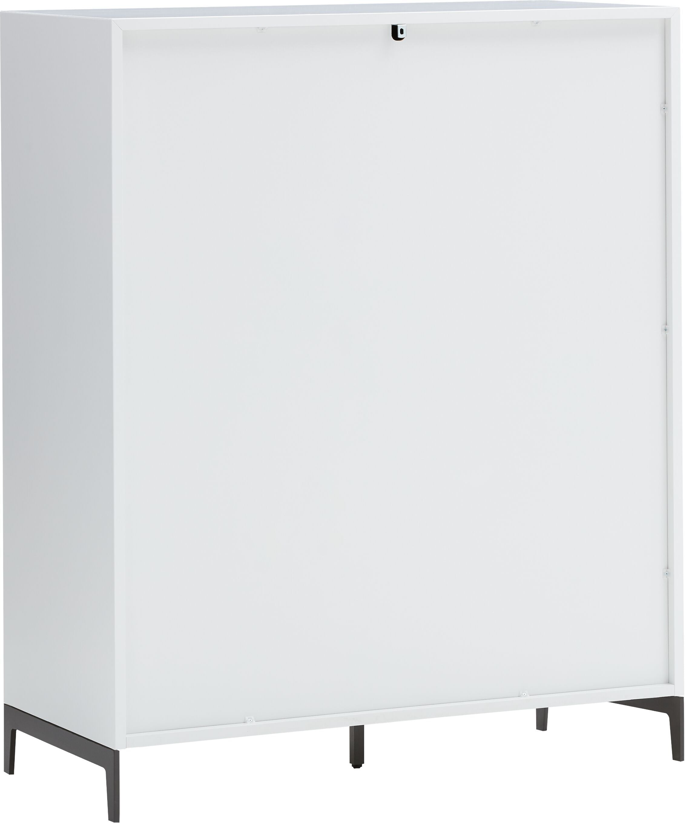 LUX Highboard - Weiss / Eiche / B: 100.0 cm x T: 46.0 cm x H: 123.5 cm