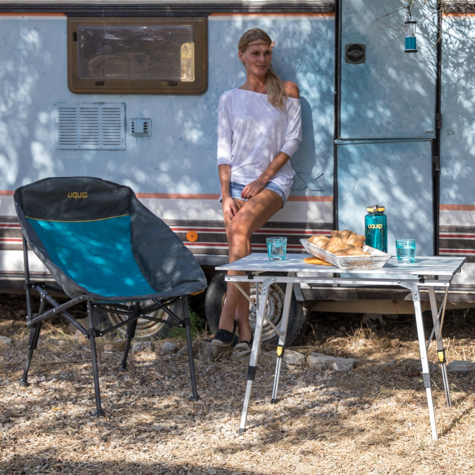 UQUIP Campingstuhl Comfy Strandstuhl Faltstuhl Klappstuhl Faltbar Leicht 120 kg