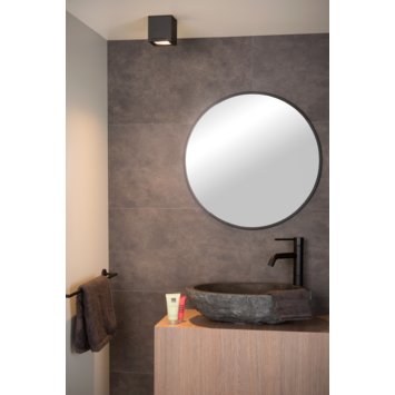 Lucide badkamer spot Aven IP65 zwart vierkant