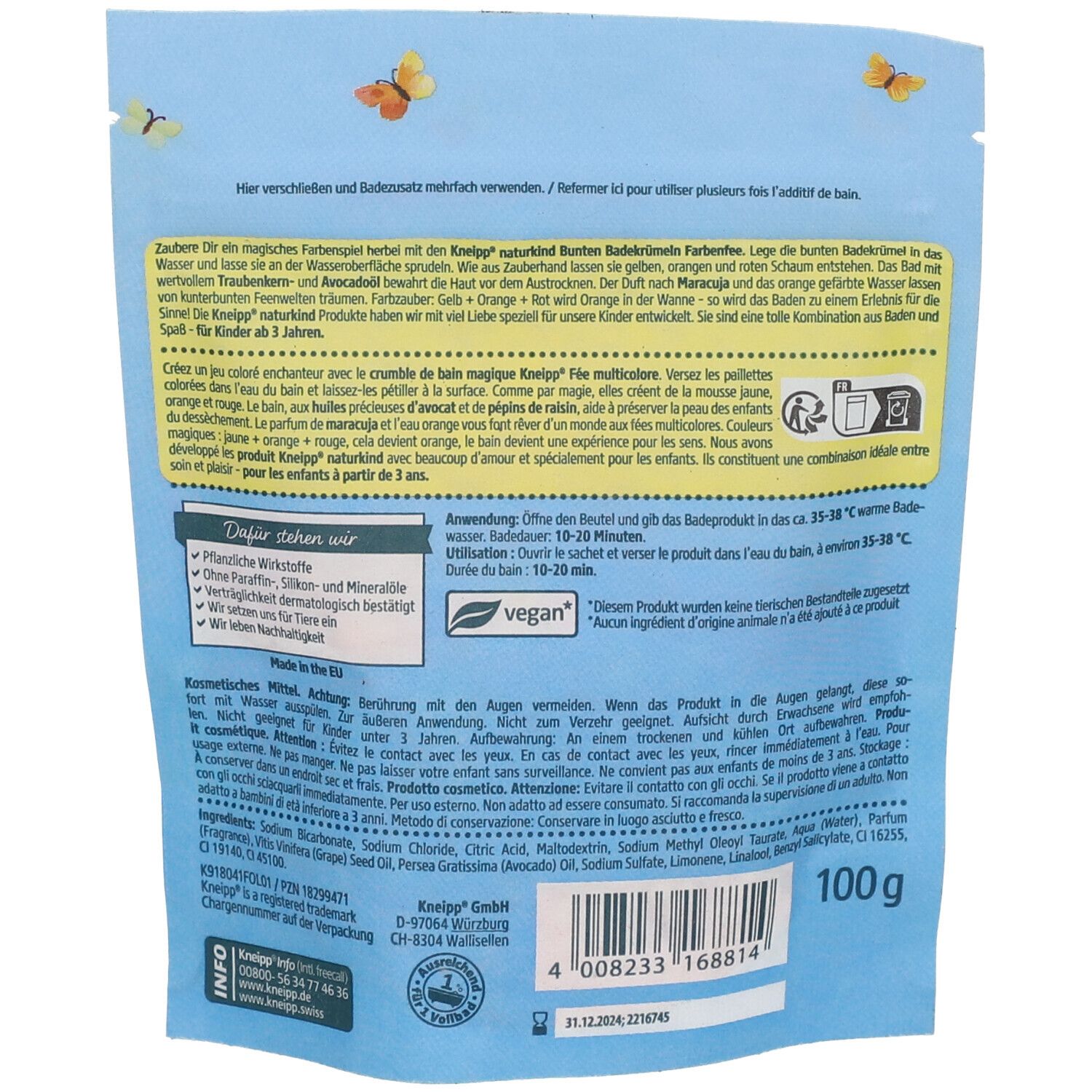 Kneipp naturkind Farbenfee Bunde Badekrümel