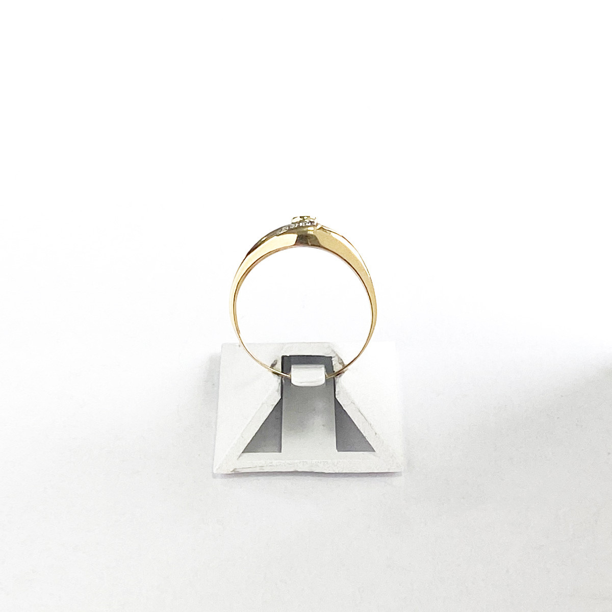 Bague d'occasion or 750 jaune 2 tons saphir et diamant