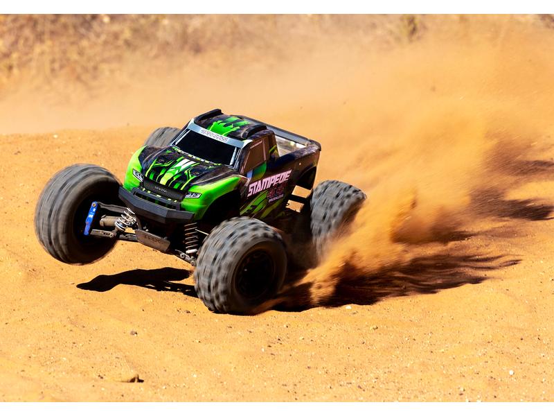 Traxxas Monster Truck Stampede 4x4 BL-2s Grün, ARTR, 1:10 Robuster 4WD Brushless Monstertruck