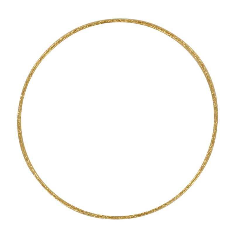 Bracelet Plaqué Or Jonc Diamanté Très Fin Rond 6,2cm