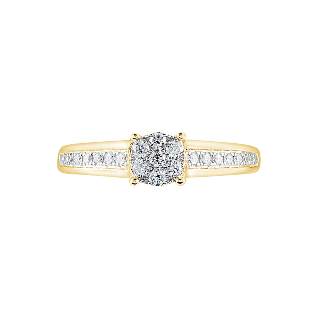 Bague Or Jaune Multi Pierres Diamants