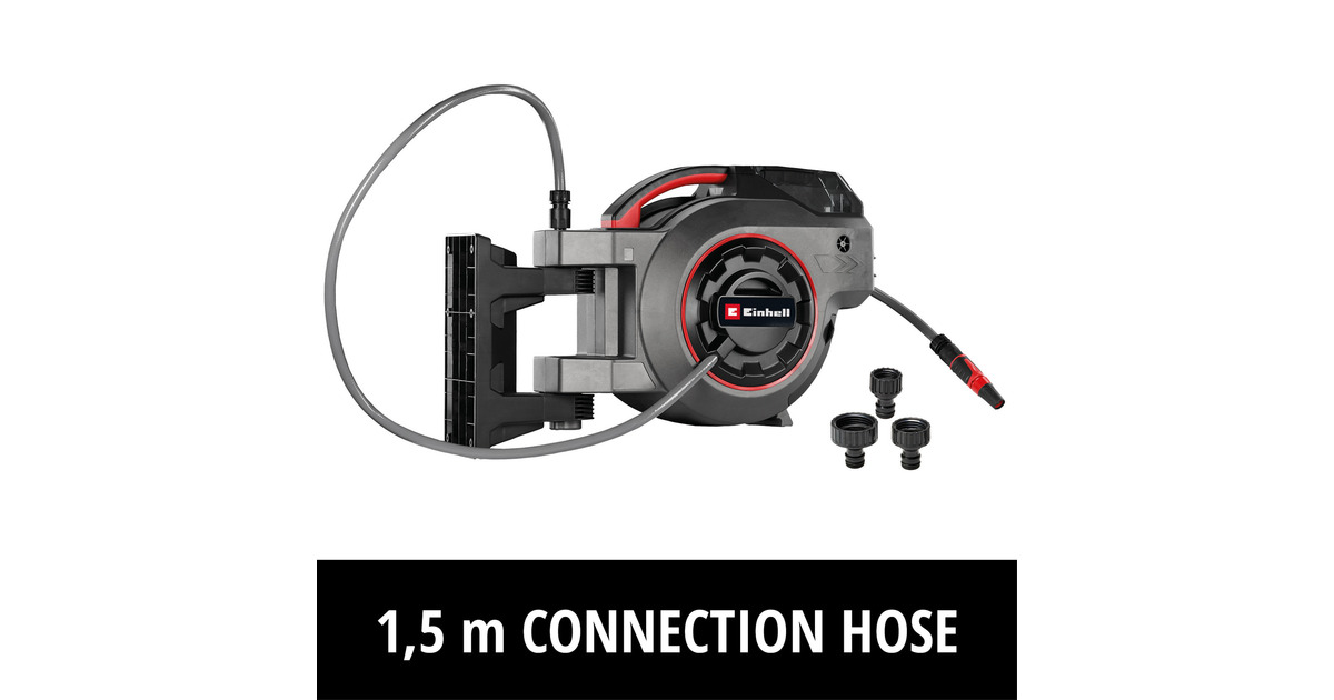 EINHELLAccu Waterslanghaspel GE-HR 18/30-1 Li-Solo  (Grijs/rood, Accu en oplader niet inbegrepen)