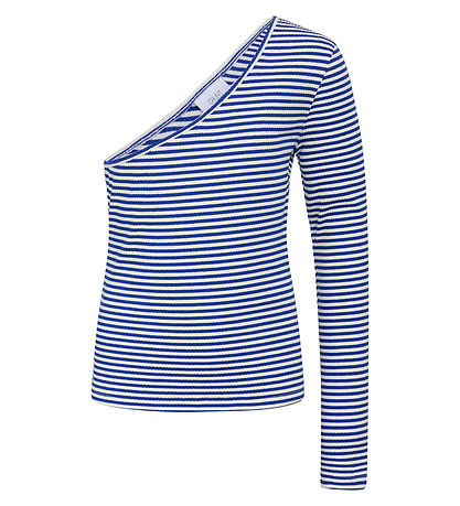 Grunt Bluse - Rib - Tempere - Blau/Weiß gestreift