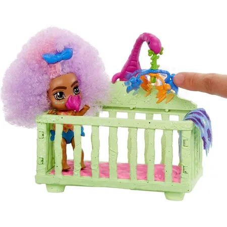 Mattel Cave Club Wilder Babysittingspaß Spielset mit 2 Puppen und Zubehör