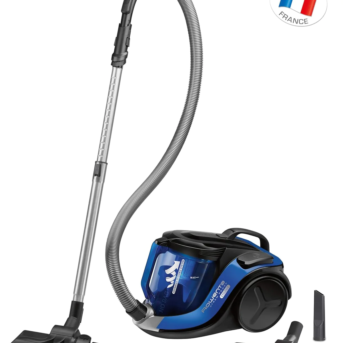 Aspirateur sans sac X-Trem Power Cyclonic de 2,5L 750W bleu noir Rowen