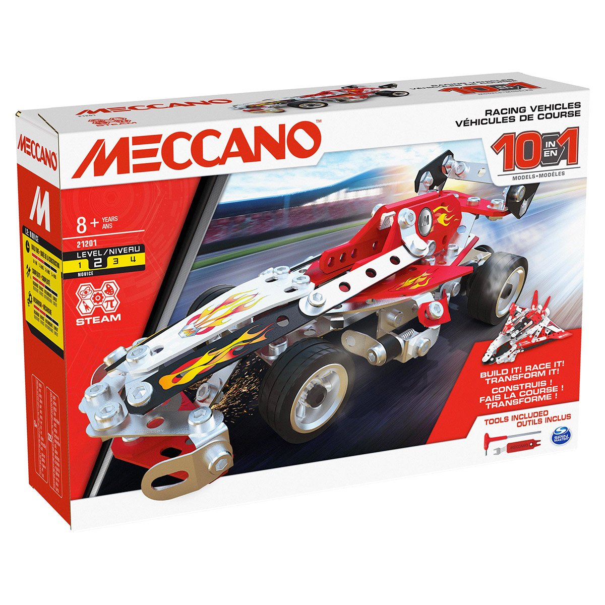 Véhicules de course - 10 modèles - Meccano