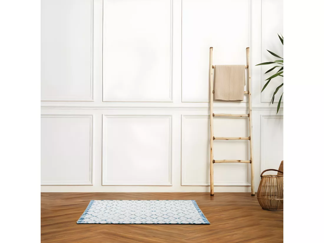 Tapis de bain déco en coton tufté 50x80cm