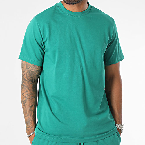 Ensemble Tee Shirt Et Short Jogging Vert