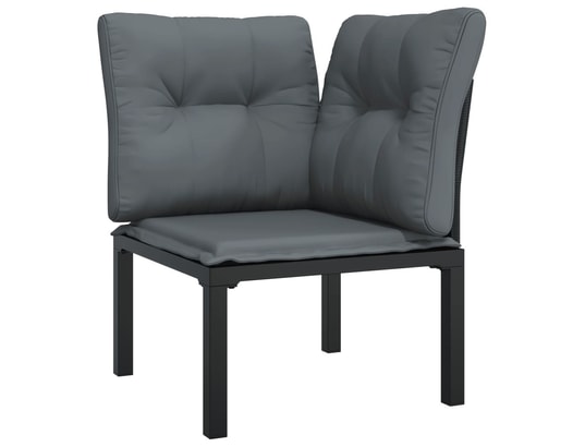 LES TENDANCES - Salon extérieur Salon de jardin-noir-4 places-62x62x68-490346