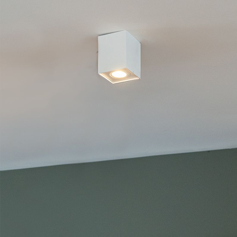 Moderne opbouwspot wit draai-en kantelbaar - Quadro 1 Up