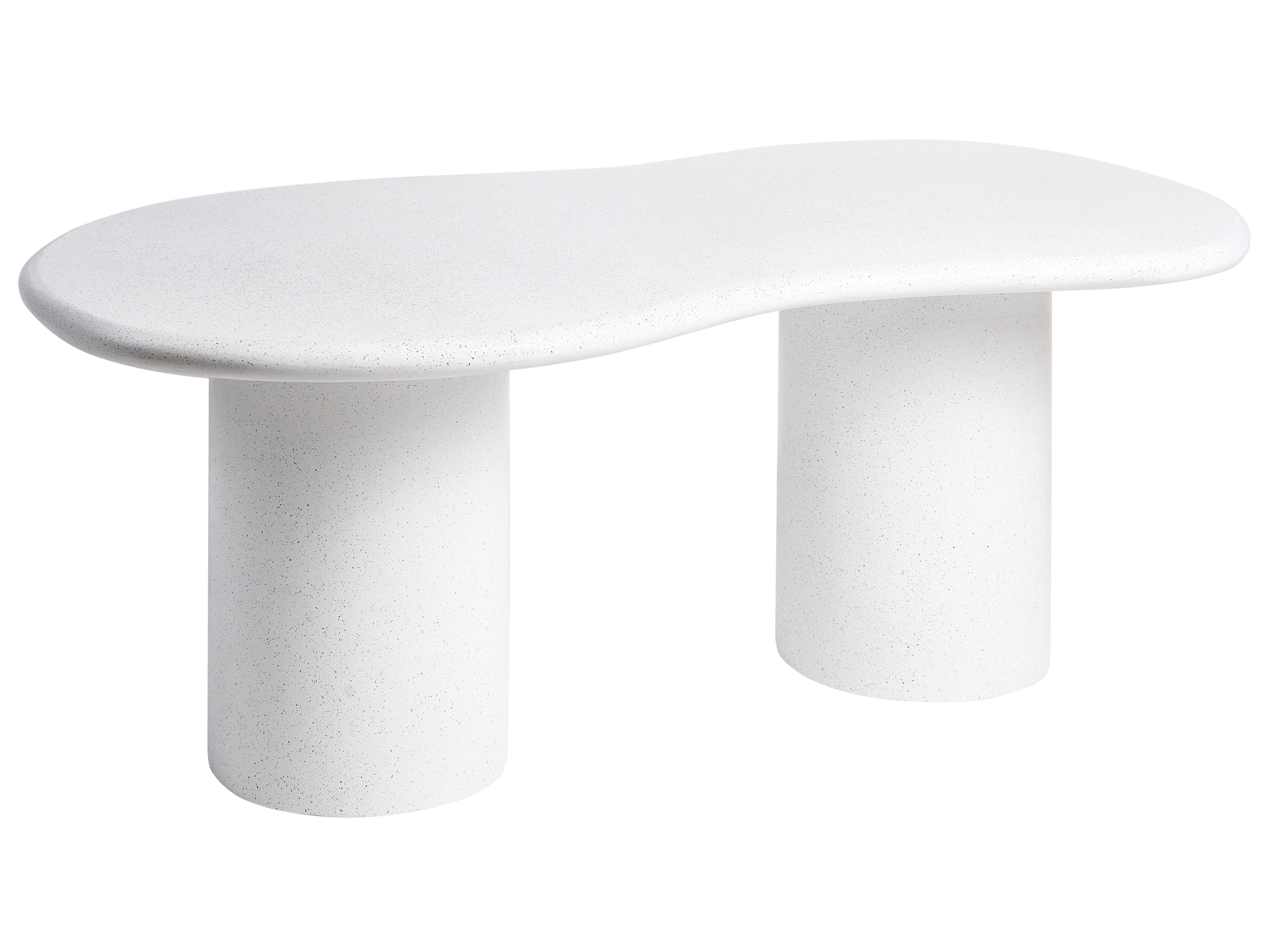 Tuin eettafel SIRMIONE 200 cm 110 cm Terrazzo-effect Wit terrazzo