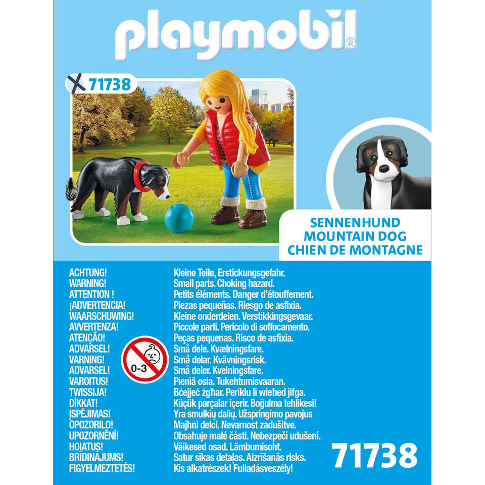 PLAYMOBIL My Life vrouw met berghond 71738