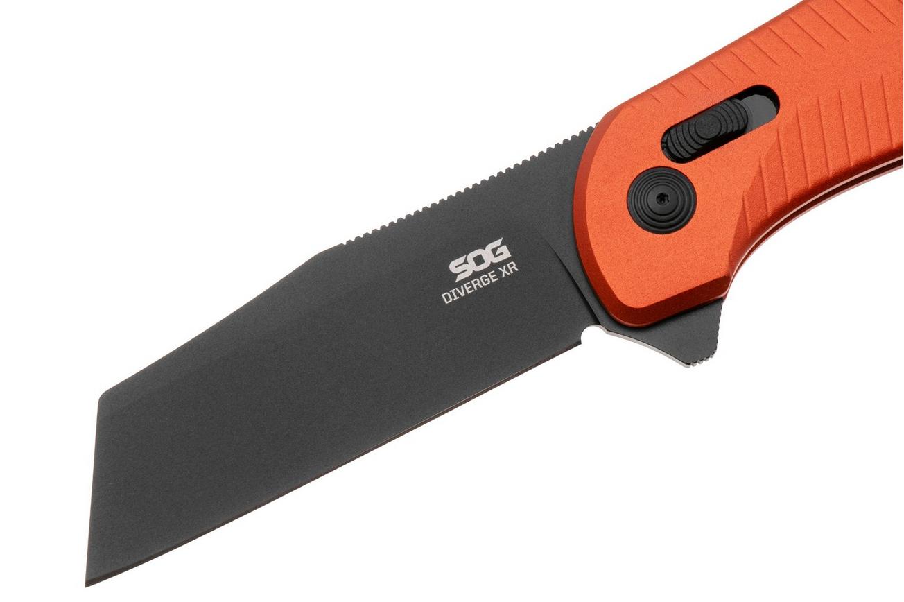 SOG Diverge XR 12-02-07-43, Black PVD D2, Burnt Orange Aluminum zakmes
