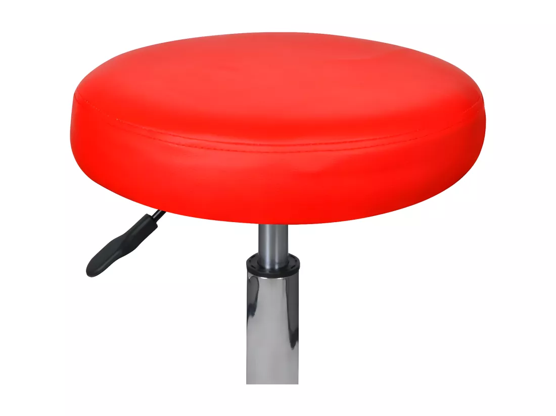 Tabourets de bureau 2 pièces Rouge 35,5x84 cm Similicuir