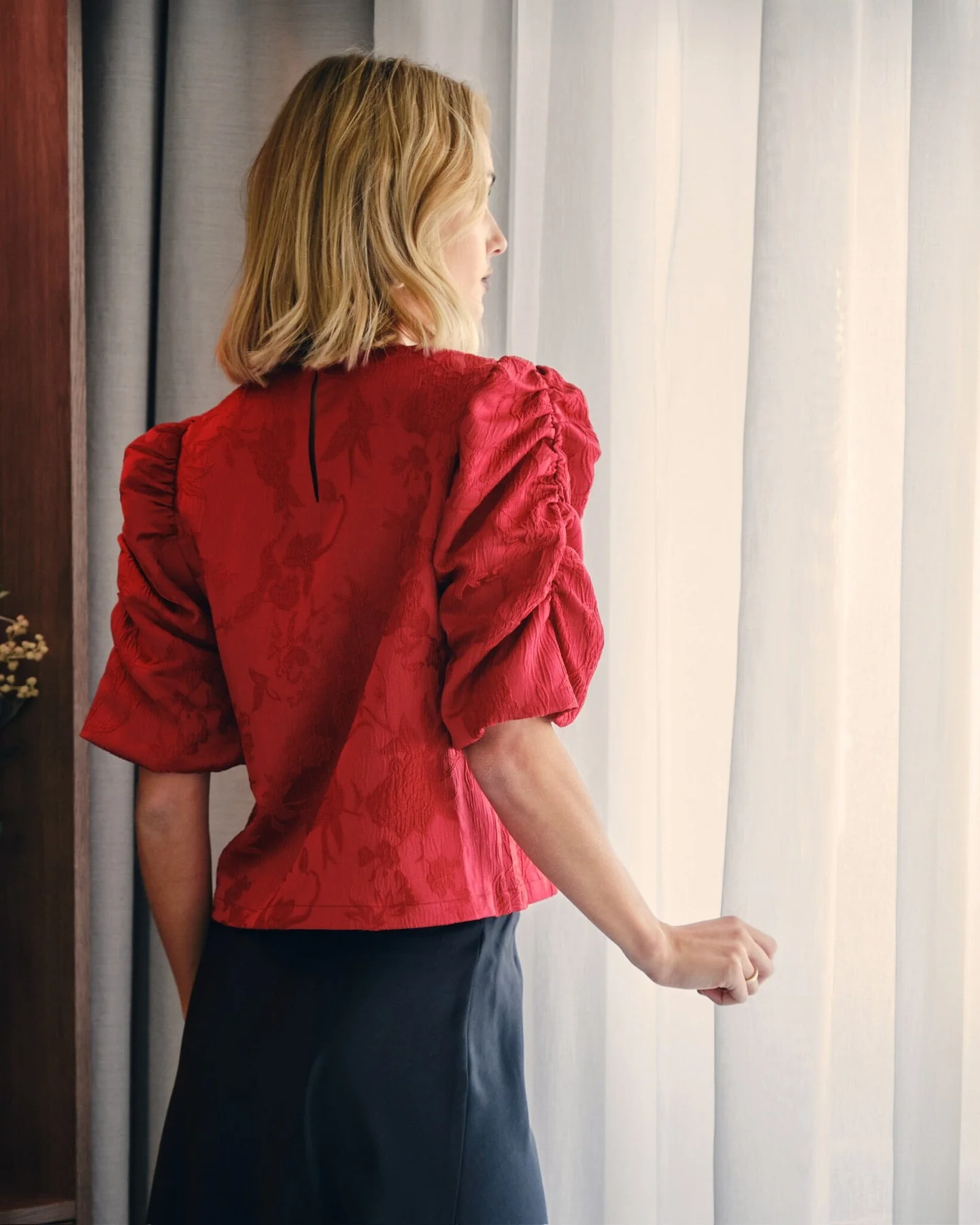 Neo Noir Joba Jacquard Blouse 163868