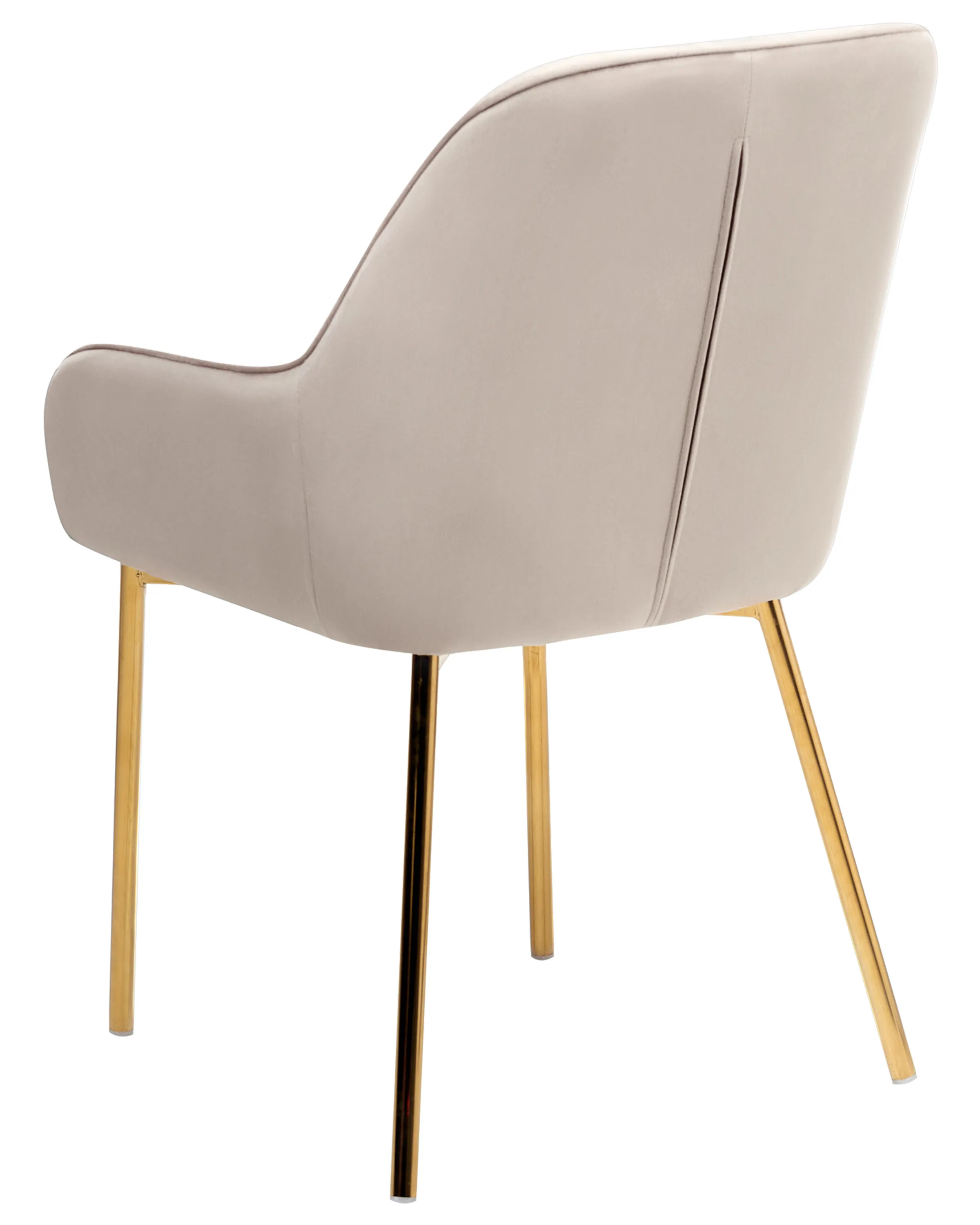 Set van 2 eetkamerstoelen LOVERNA Fluweel Beige