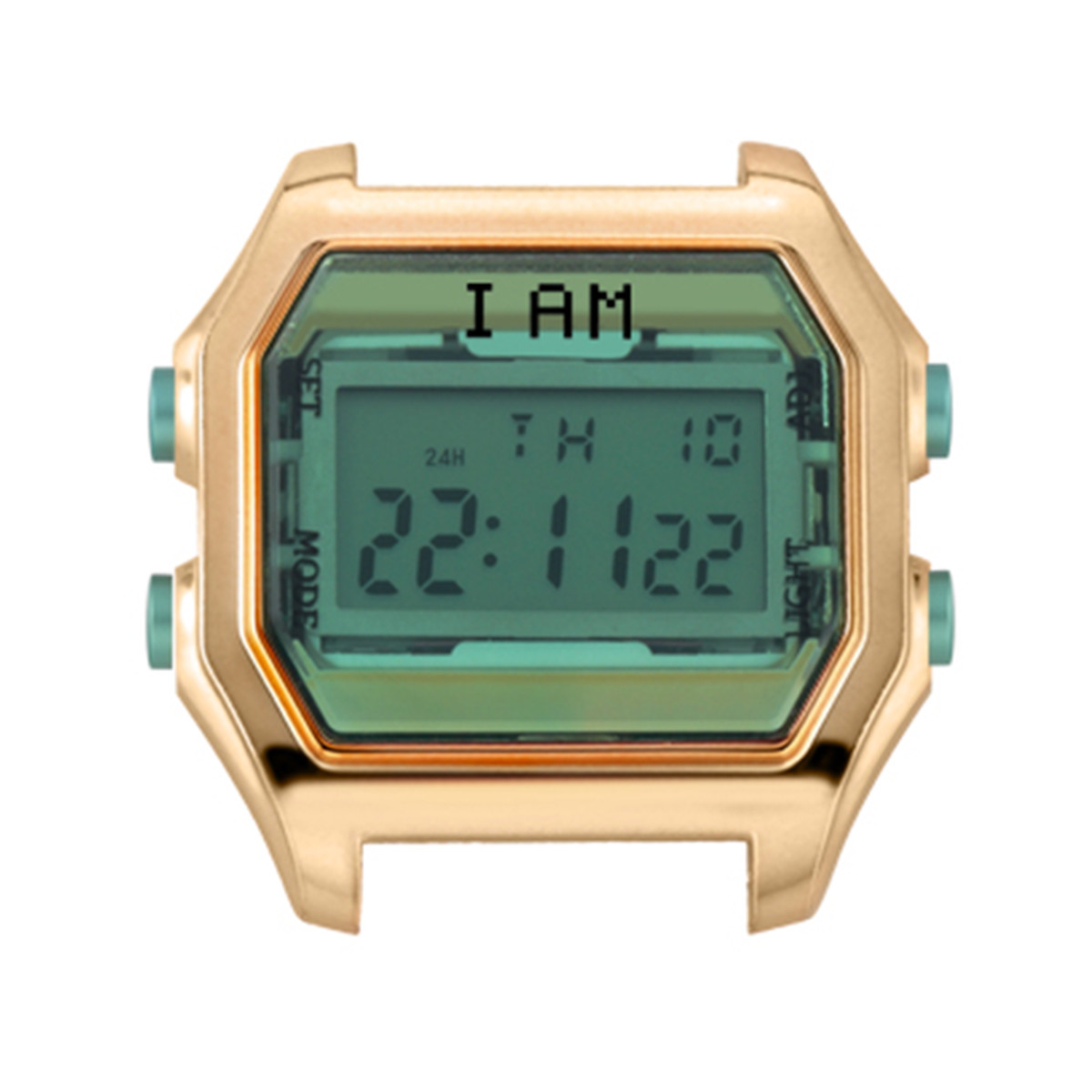 Boîte de montre IAM medium polycarbonate rose