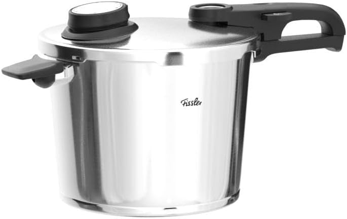 Fissler Vitavit Premium/Schnellkochtopf (6 L, Ø 22 cm) Edelstahl-Dampfkochtopf,4-Garstufen, Inkl. Einsatz - Made in Germany, Induktion