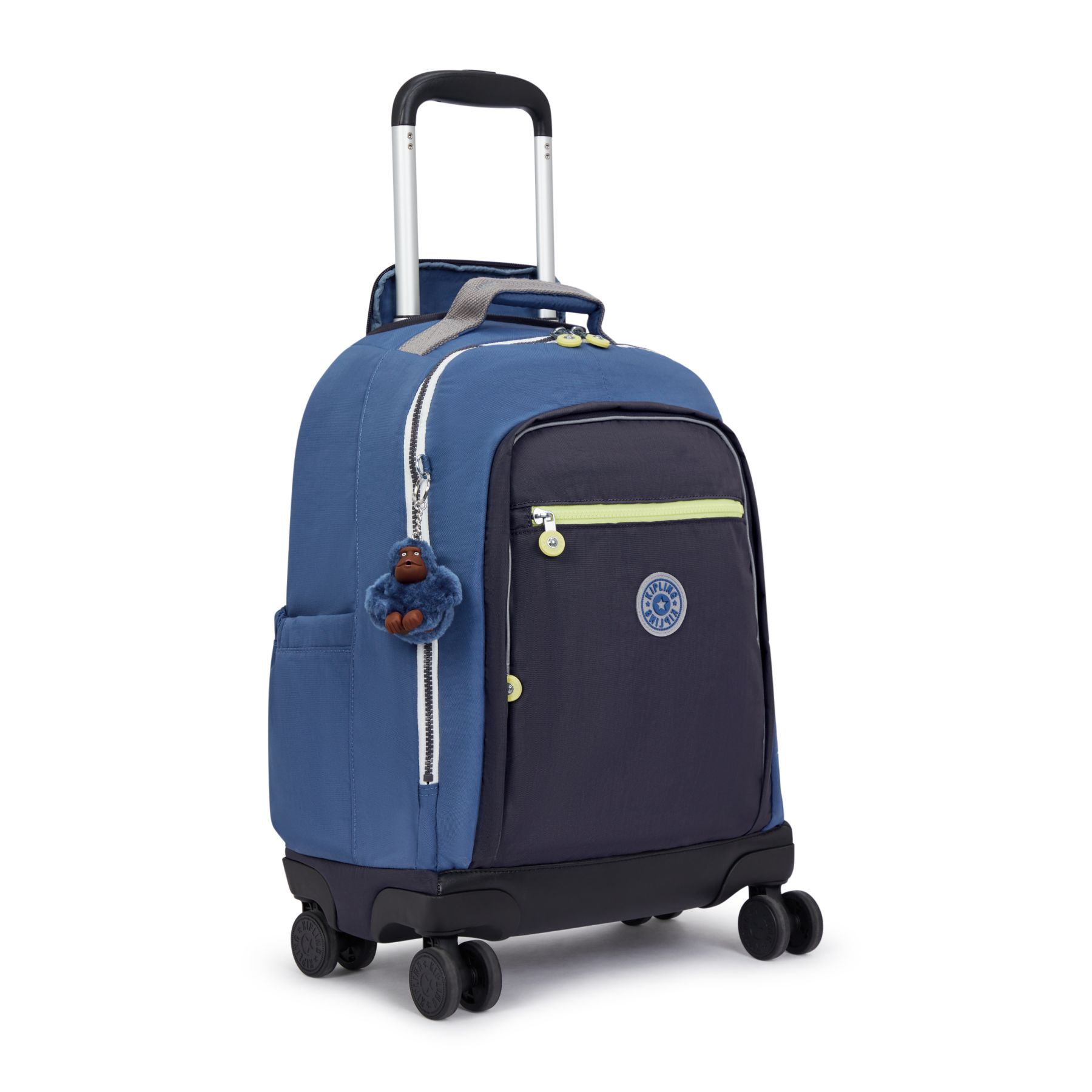 NEW ZEA Grand sac à dos à roulettes pour enfants avec protection pour ordinateur - Fantasy Blue Block