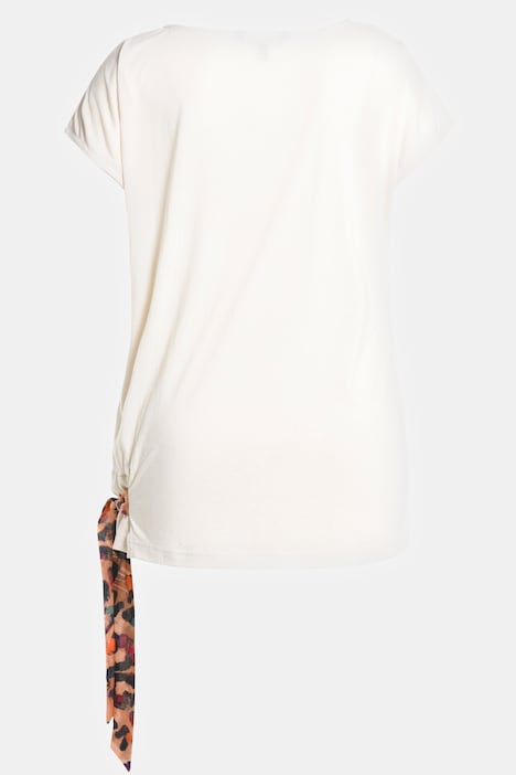 T-Shirt, Boxy-Form, U-Boot-Ausschnitt, Halbarm