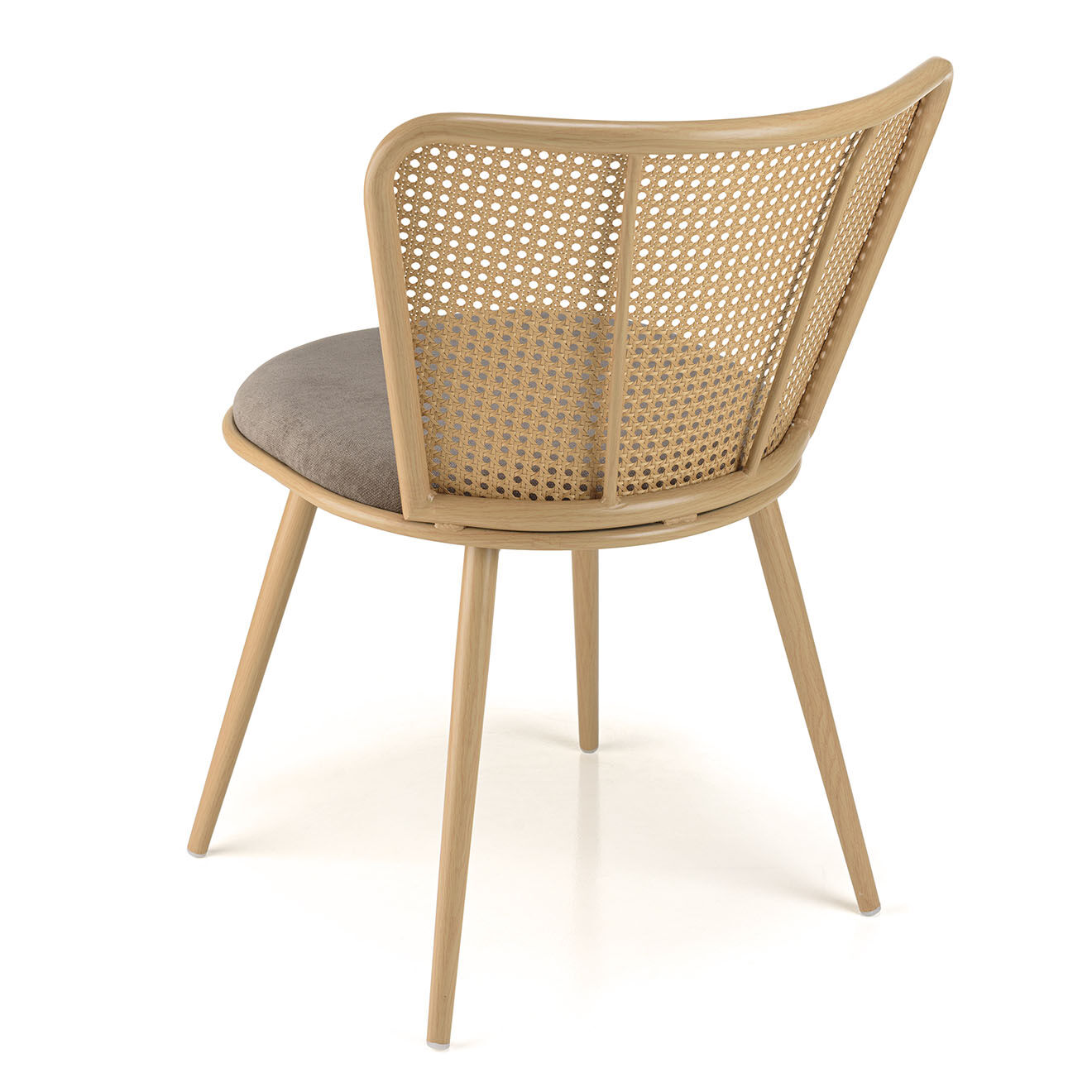 Macabane 2 Chaises Léa taupe - 55x60x78 cm