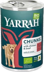 Yarrah Hundefutter Bröckchen Rind Bio, 405 g