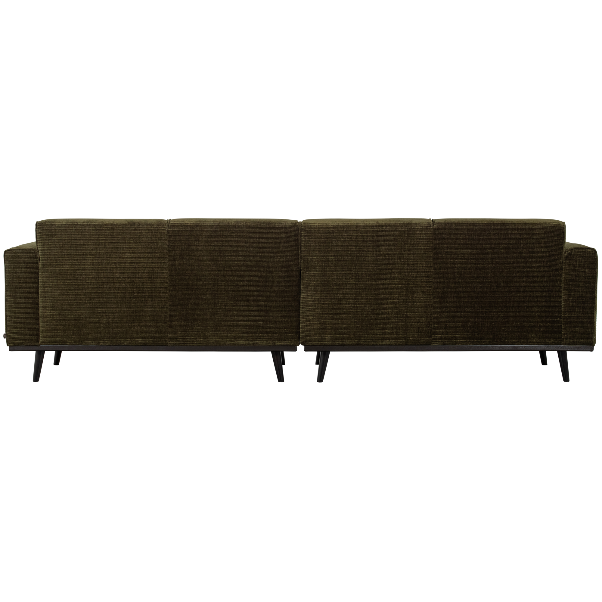4-zits bank Statement Statement 4-zits Bank 280 cm - Platte Brede Rib - Warm groen