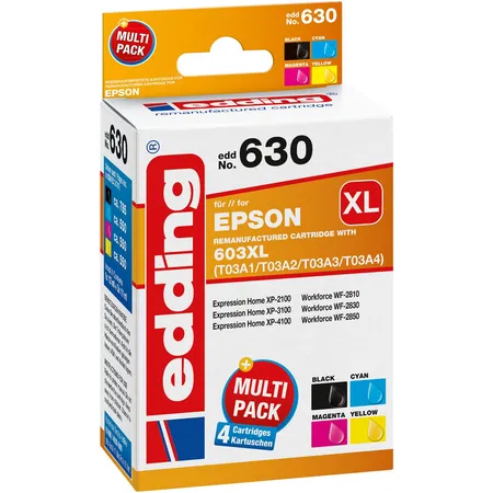 edding pson Tintenpatronen ersetzt Epson 603XL Multipack 4
