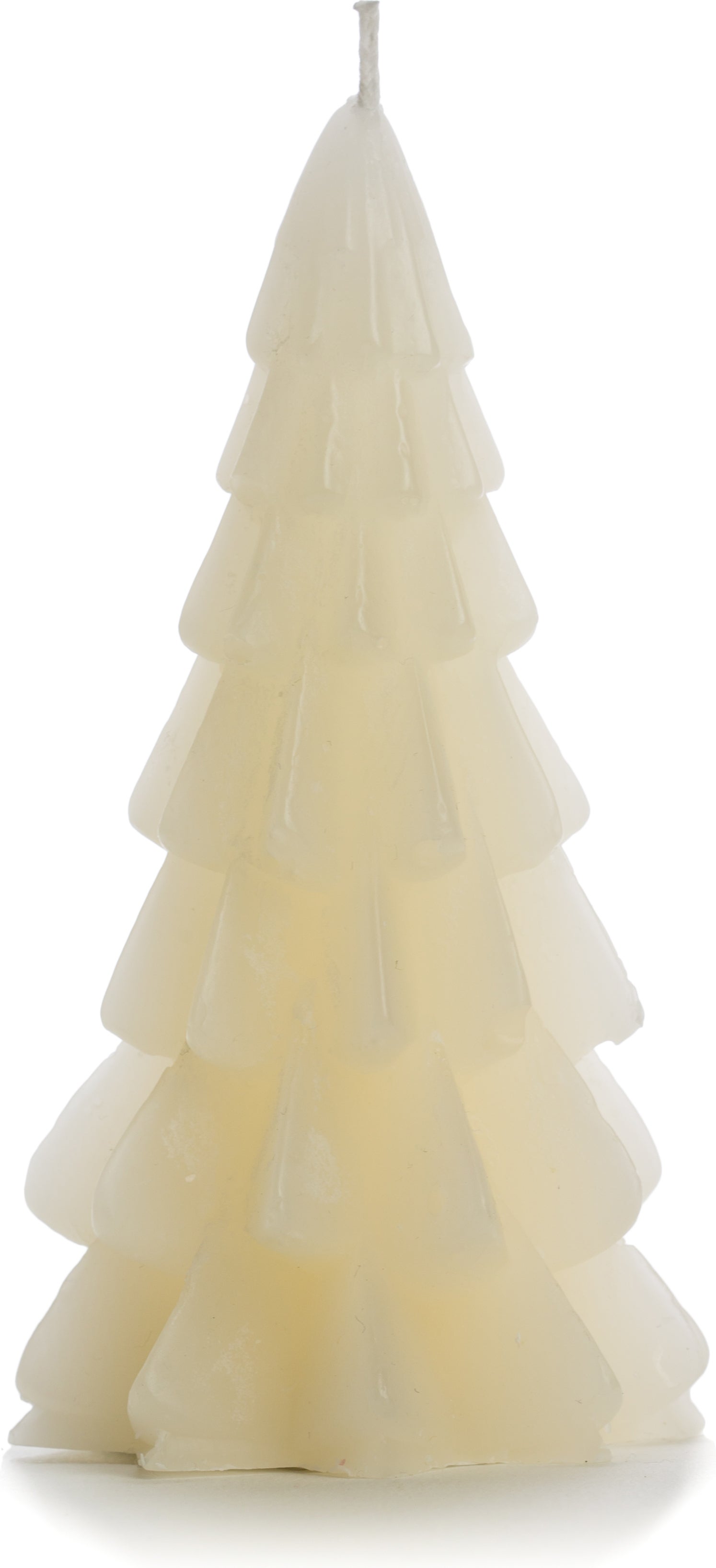 Rustik Lys stompkaars Kerstboom crème 13 uur D 6,3 H 12 cm