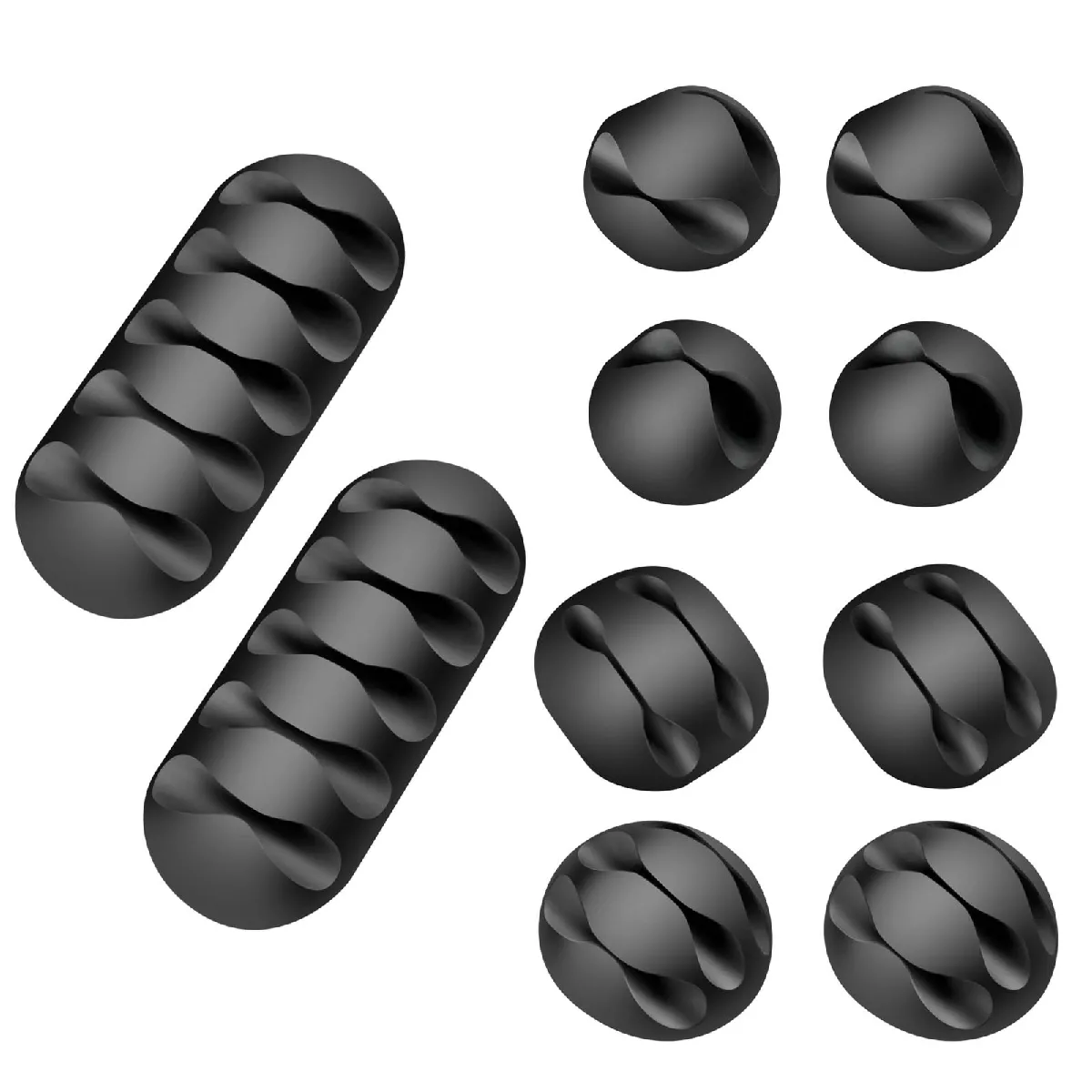 Swissten Clips de Rangement - Noir