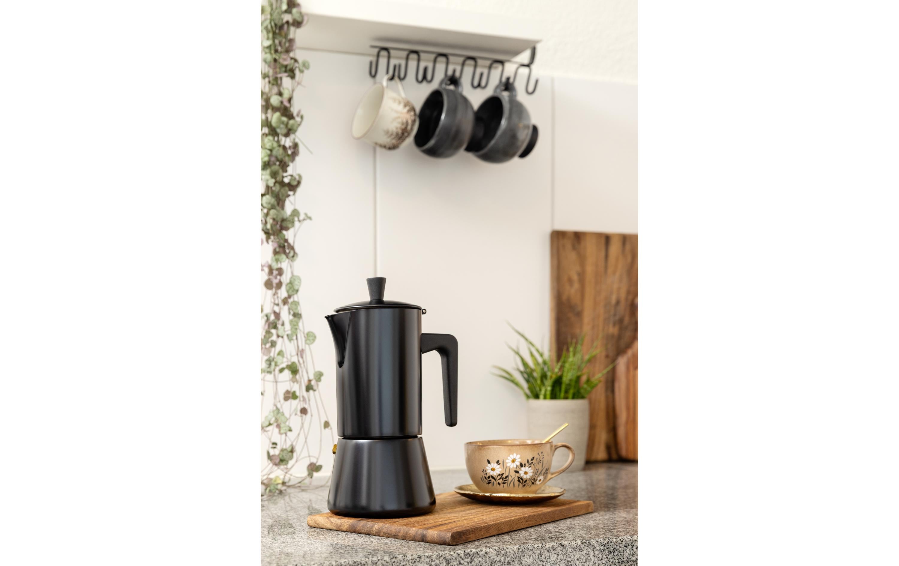 Espressokocher Chicchi 4 Tassen, SchwarzEspressokanne für traditionelle Kaffeezubereitung