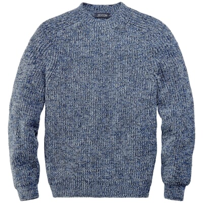 Herrenpullover 4-fädig, Blaumelange