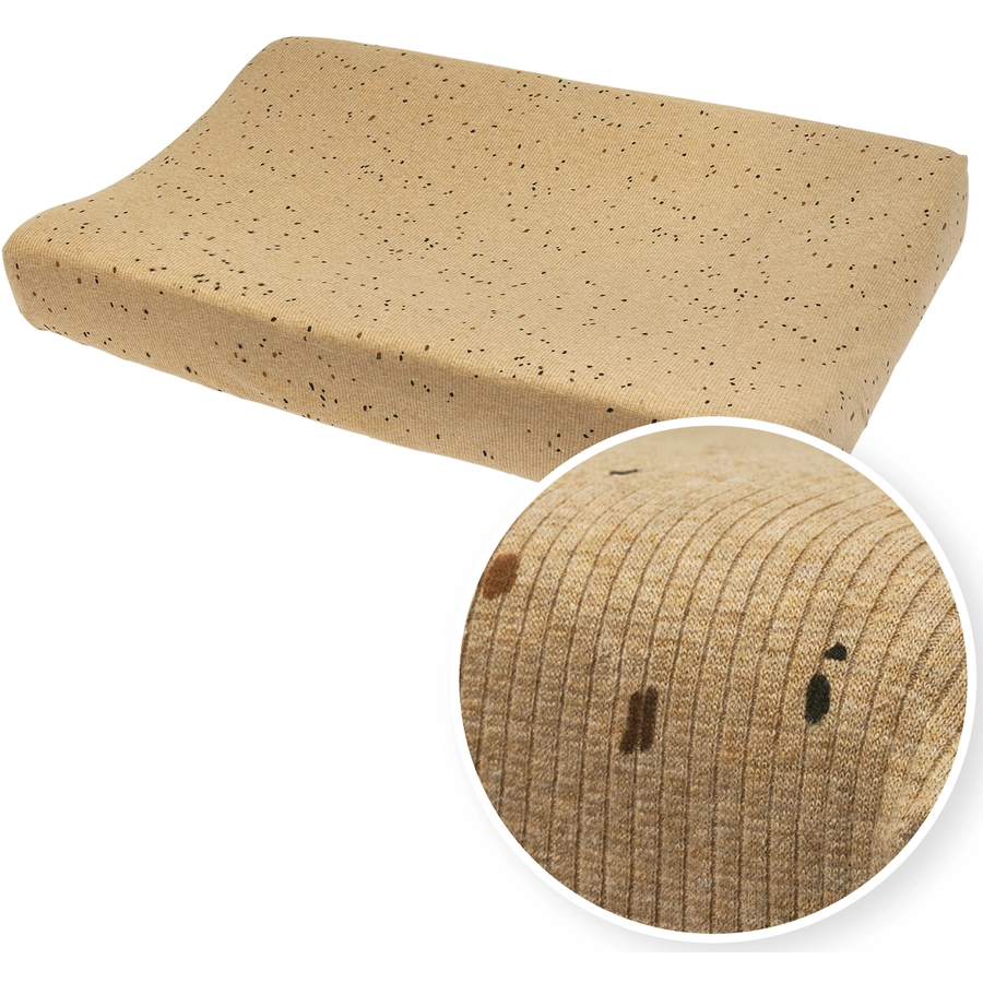 MEYCO Wickelauflagenbezug Rib Mini Spot - Toffee Melange - 50 x 70 cm