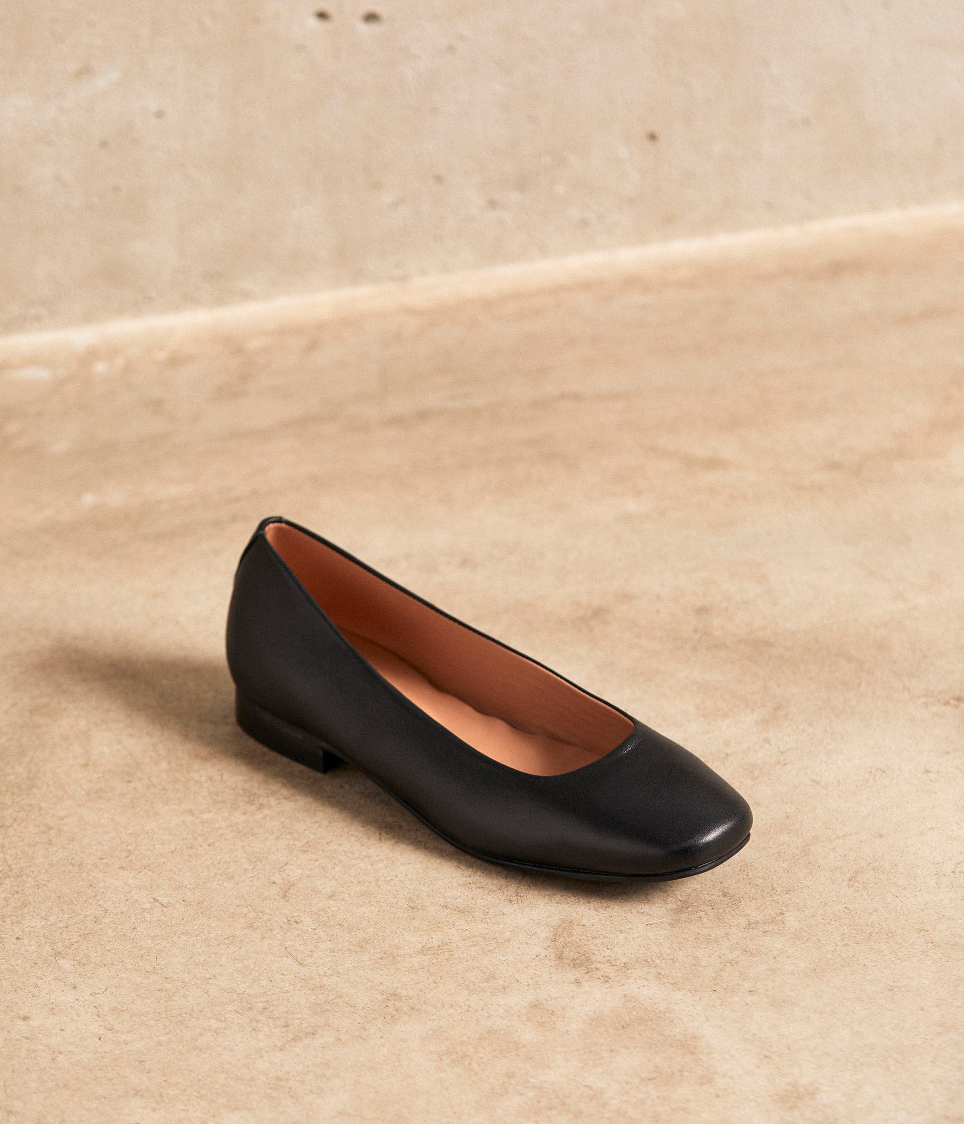 Ballerines cuir noir Athalie