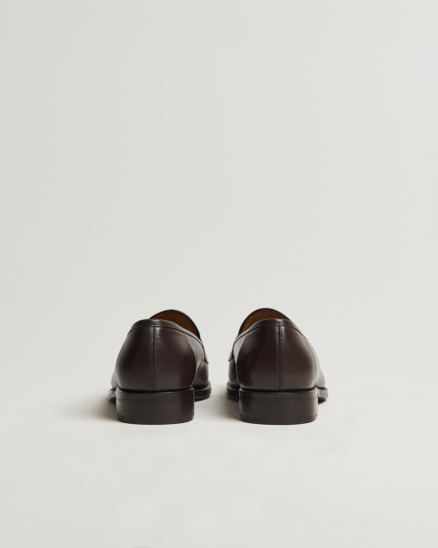 Oscar Jacobson Penny Loafers Dark Mud Brown
