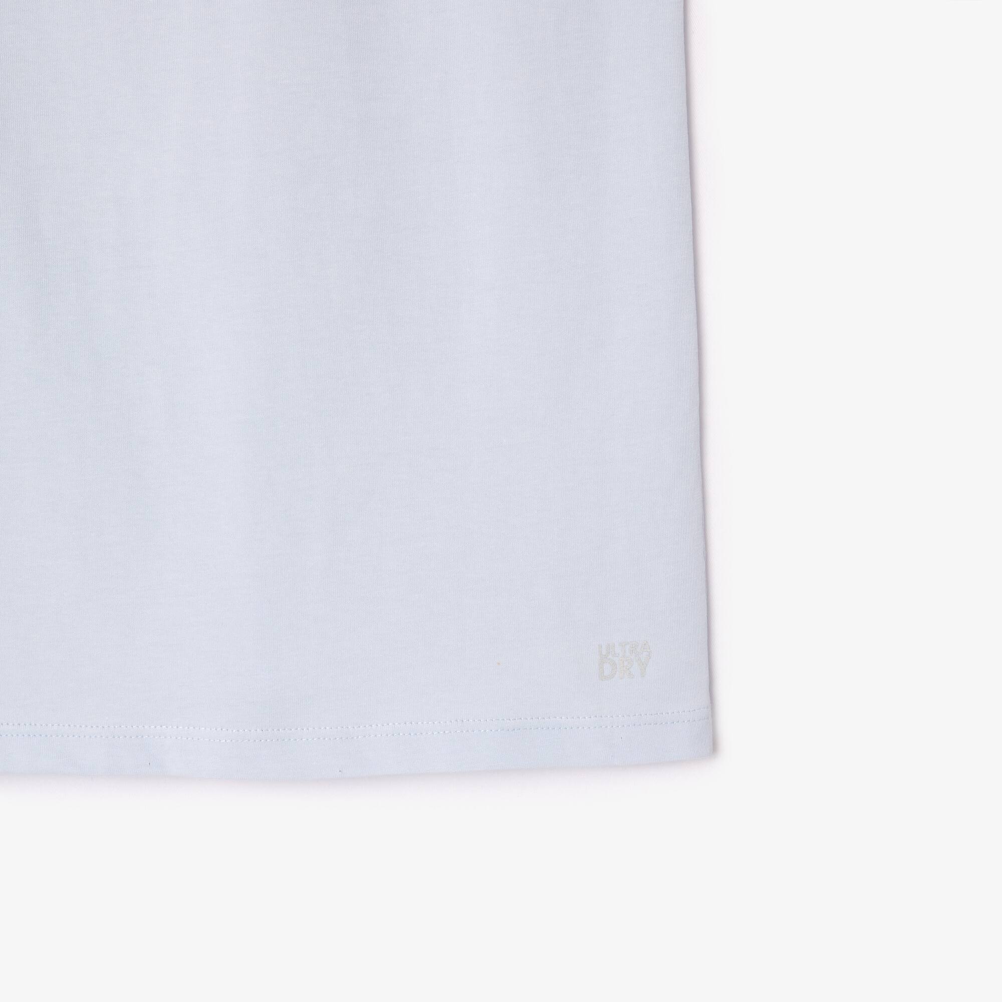 T-shirt jersey technique de coton biologique ultra-dry T-Shirts - Bleu - Lacoste - Femme