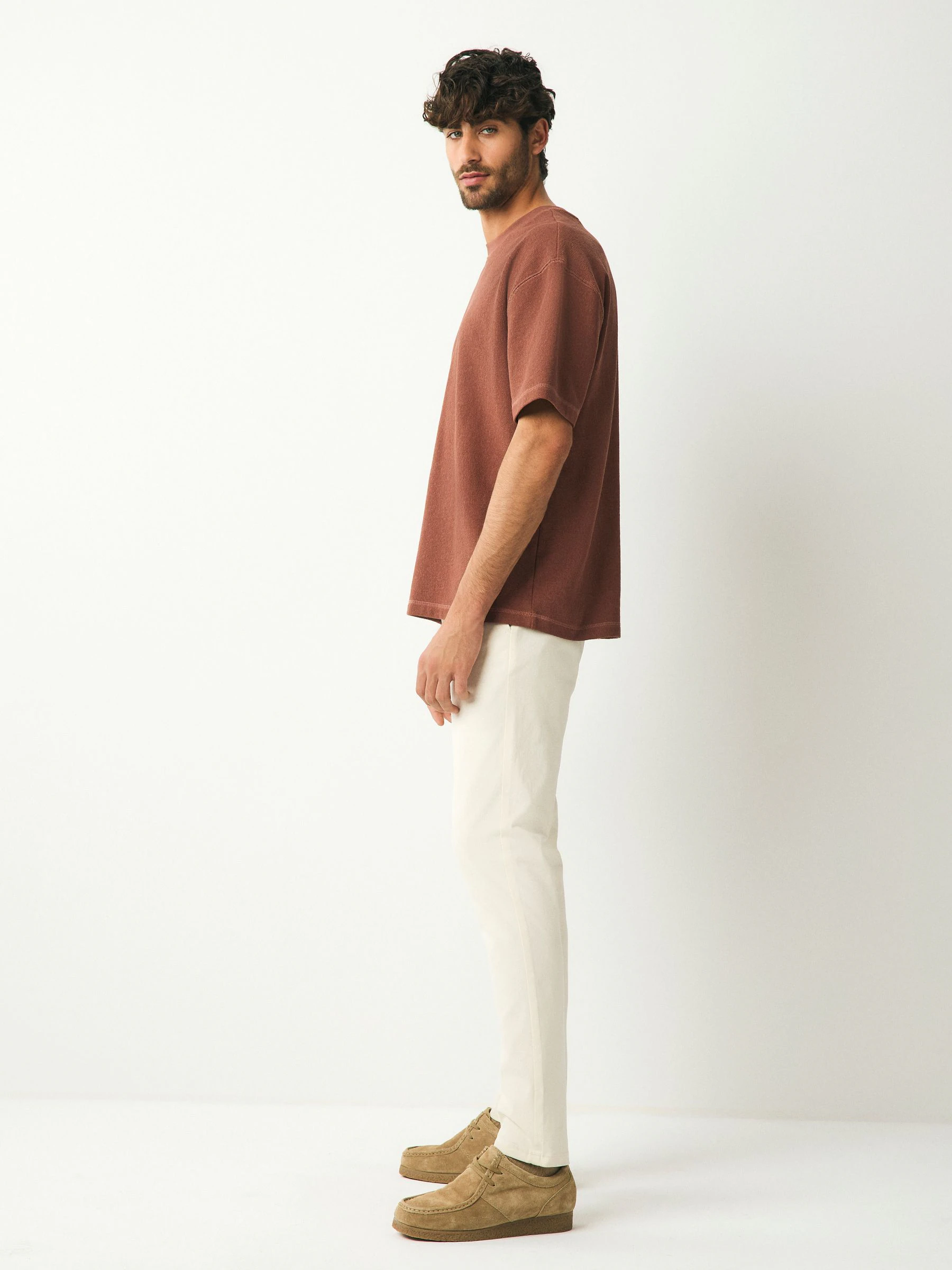 Ecru wit - Skinny-fit stretchchino