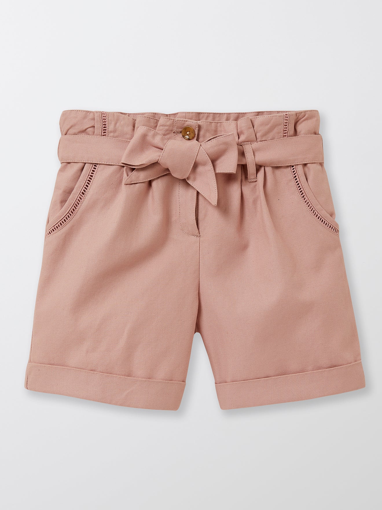 Short Fille en lin et coton