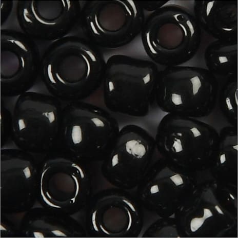 Rocaiperler sort 25g hulst. 0,6-1,0 mm