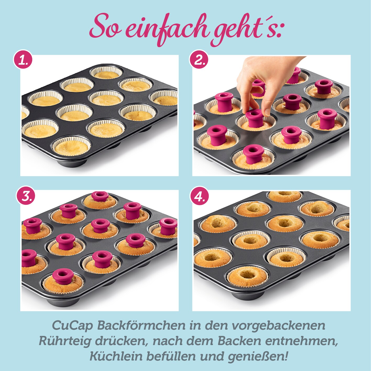 CuCap Silikon-Backförmchen 6er-Set