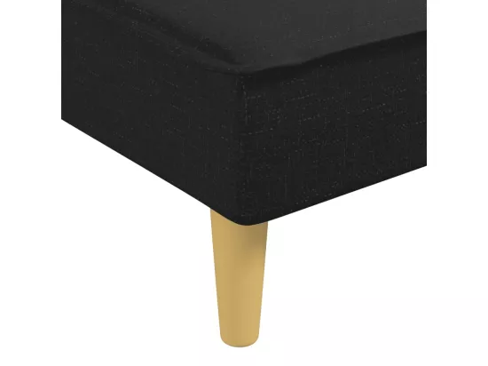 Chaise longue noir tissu