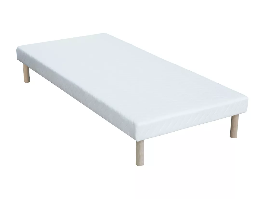 Ensemble 90 x 190 cm sommier tapissier + matelas ressorts ensachés 7 zones déhoussable ép.22cm - CELESTRIA de YSMÉE