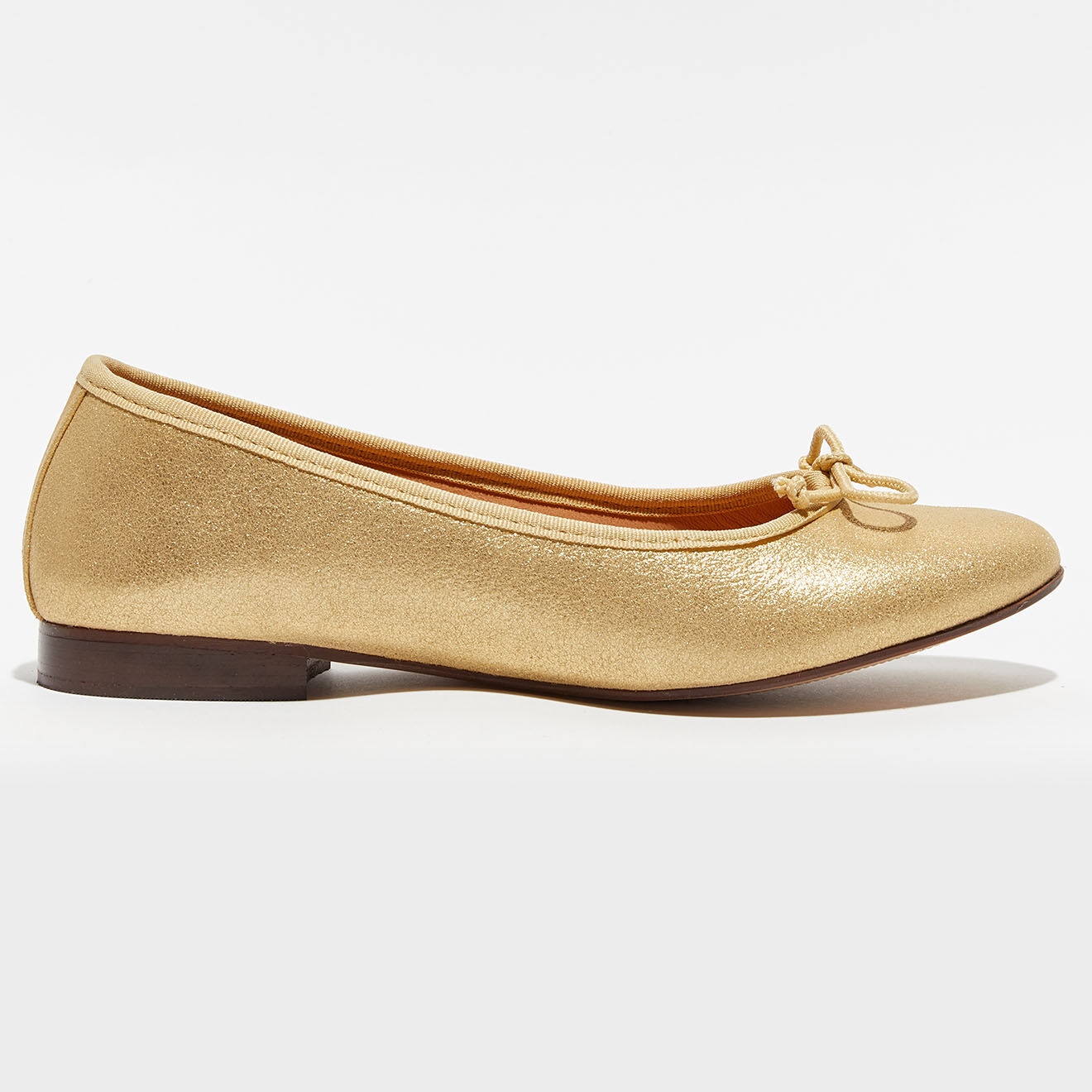 Quartier Latin Ballerines en Cuir irisé Nicole dorées